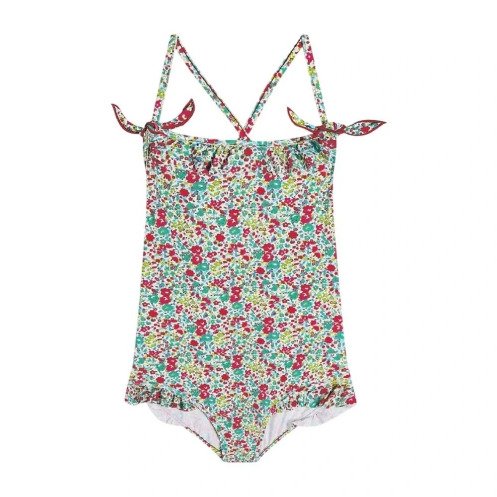 BONPOINT GIRLS FLORAL PRINT SWIMSUIT